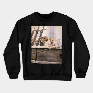 Pirates on the Brig Covenant in a Fog by NC Wyeth Crewneck Sweatshirt